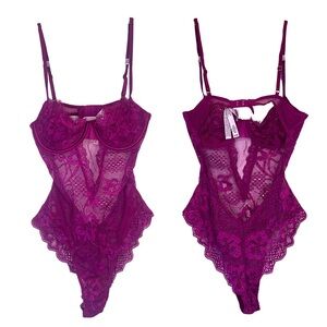 Victoria's Secret Deep Purple Lace Chemise